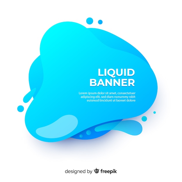 Abstract fluid banner template