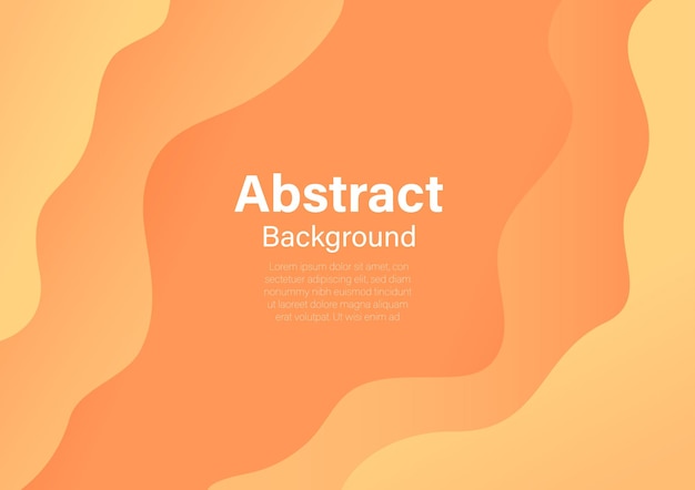 Abstract fluid gradient background orange gradient color multi layer vector background illustration template for website banner poster backdrop