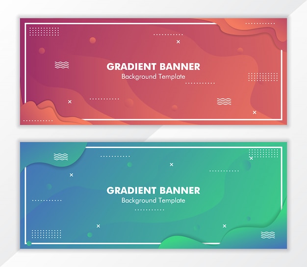 Abstract Fluid Gradient Banner Background