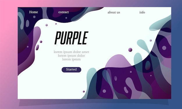 abstract fluid gradient color background vector design for landing page web background 