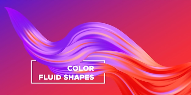 Abstract fluid shapes gradient background in vibrant colors