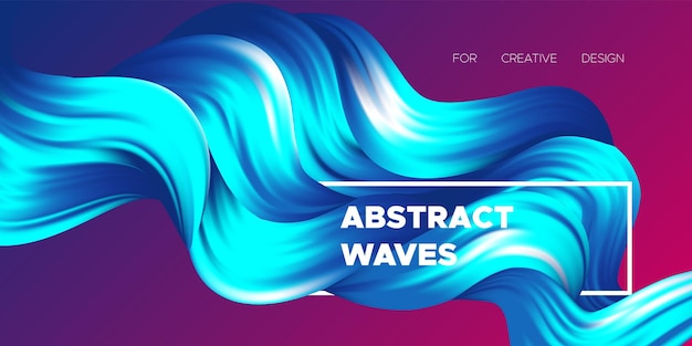 Abstract fluid shapes gradient background in vibrant colors