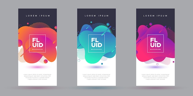 Abstract fluid vertical banner