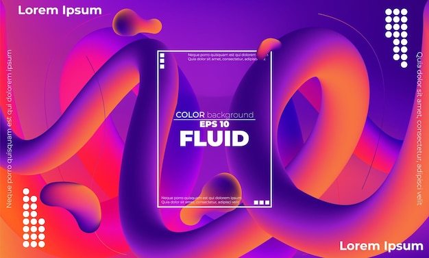 Abstract fluid wave color pattern of neon color liquid gradient background with modern geometric dynamic motion style Suitable For Wallpaper Banner Background Card Book Illustration landing page