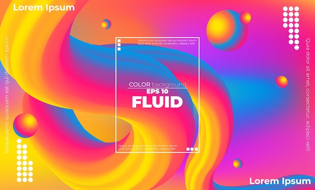 Abstract fluid wave color pattern of neon color liquid gradient background