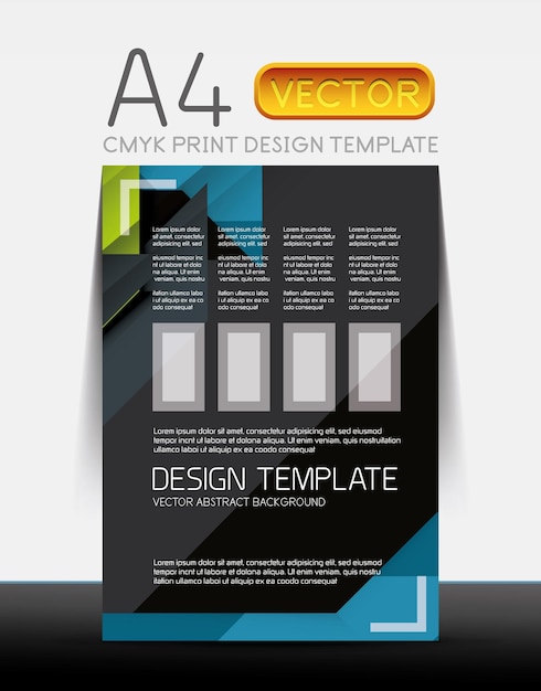 Abstract flyer brochure design template