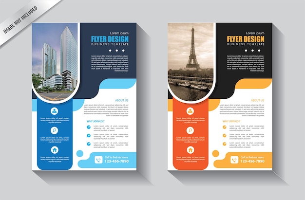 Abstract flyer template for annual report and cover book