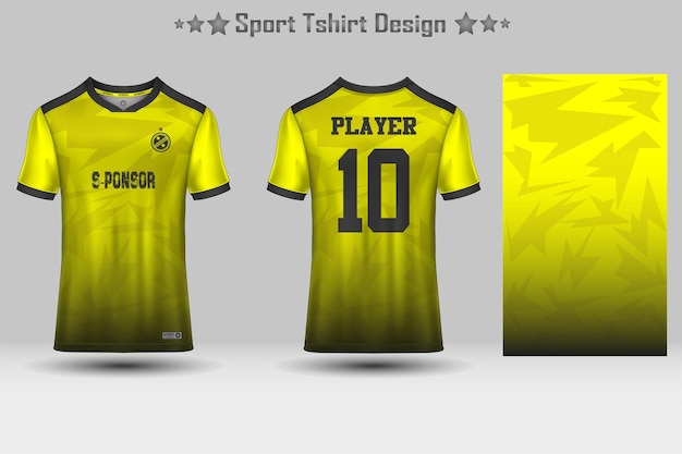 Abstract Football Jersey Geometric Pattern Mockup Template Sport Tshirt Design