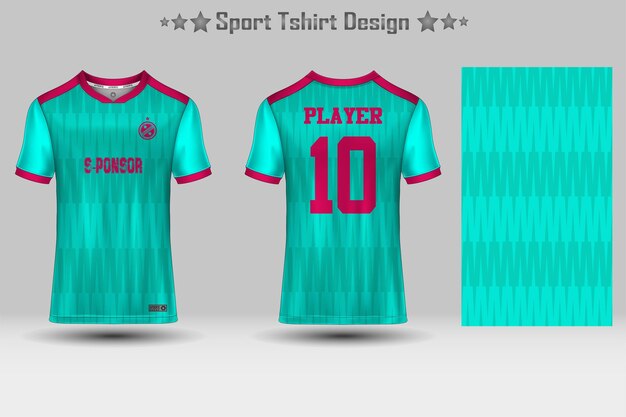 Abstract Football Jersey Geometric Pattern Mockup Template Sport Tshirt Design