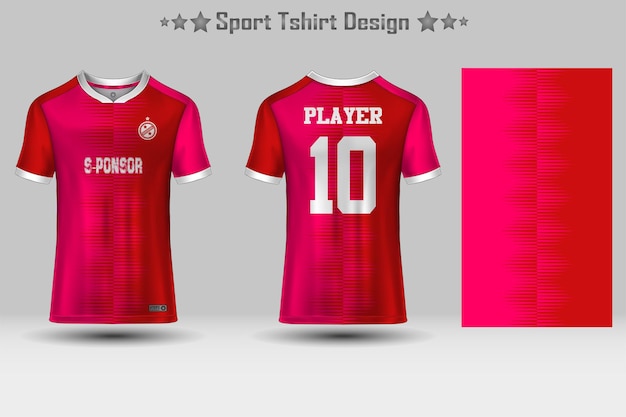 Abstract Football Jersey Geometric Pattern Mockup Template Sport Tshirt Design