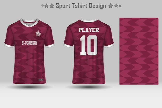 Abstract Football Jersey Geometric Pattern Mockup Template Sport Tshirt Design