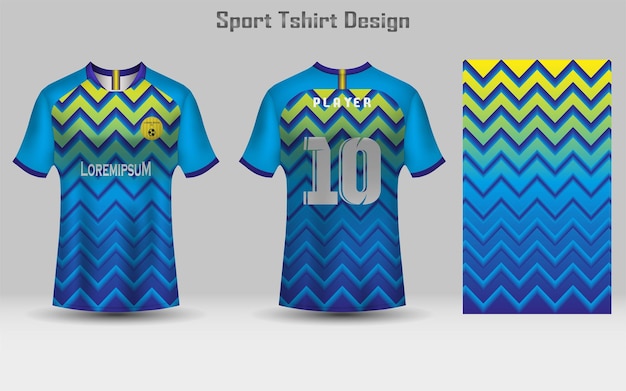 Abstract Football Jersey Mockup Template Sport Tshirt Design