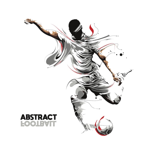 abstract football soccer splash painting