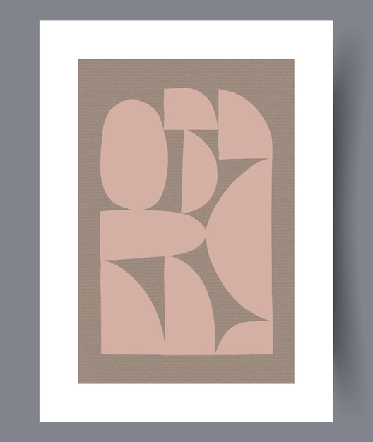 Abstract forms geometric fantasy wall art print