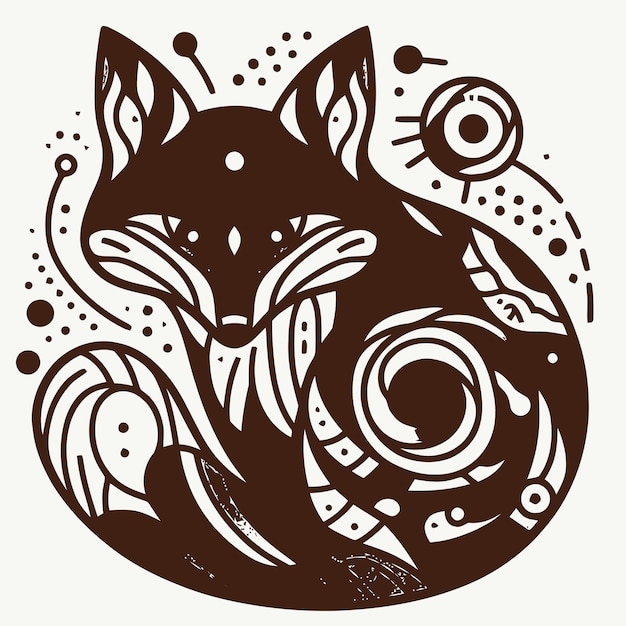 Vector abstract fox illustration