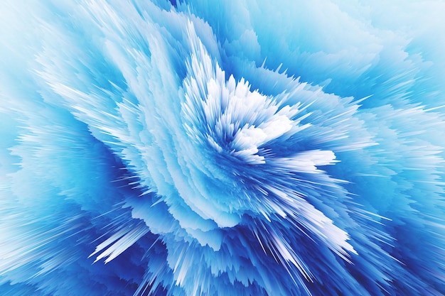 Abstract frozen splash space explosion background in the futuristic style