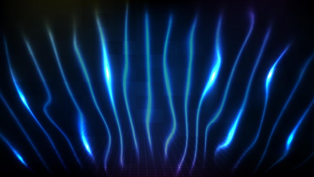 Abstract futuristic background of sci fi technology fast moving neon line