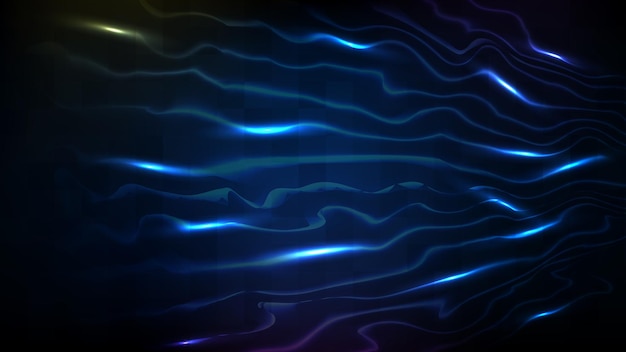 Abstract futuristic background of sci fi technology fast moving neon line