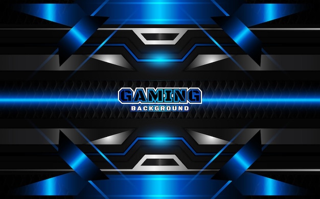 Abstract futuristic black and light blue gaming background