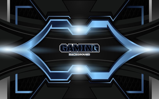 Abstract futuristic black and light blue gaming background