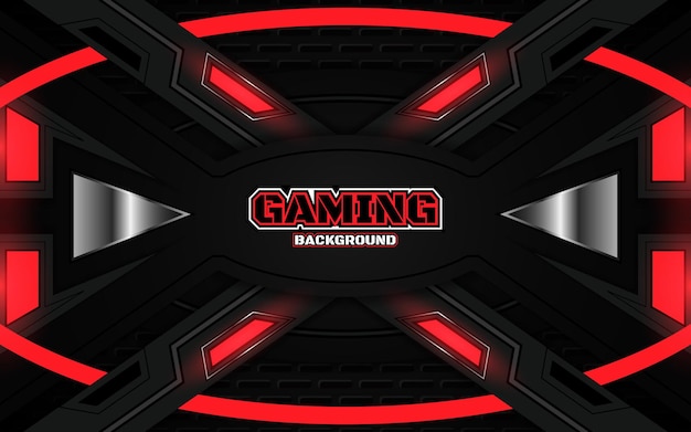 Abstract futuristic black and light red gaming background