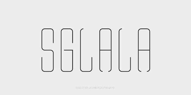 Abstract futuristic digital technology modern alphabet fonts