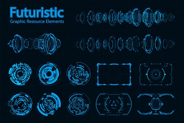 Abstract futuristic Elements Pack