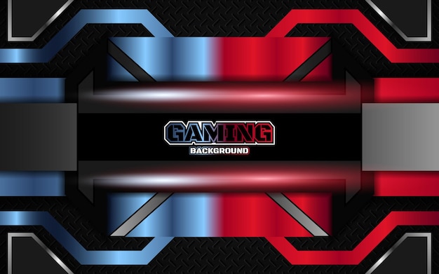 Abstract futuristic light red and blue gaming background