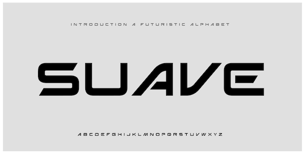 Abstract futuristic modern technology. modern minimal design alphabet fonts