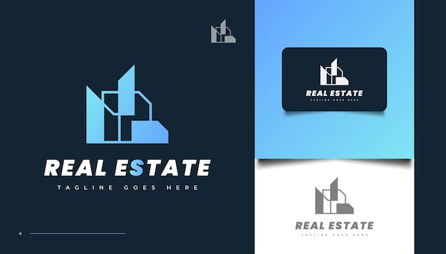 Abstract and Futuristic Real Estate Logo Design. Construction, Architecture or Building Logo Design