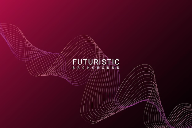 Abstract futuristic wave background vector graphic