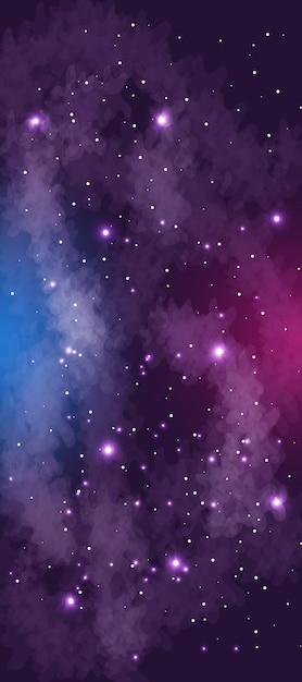 Abstract galaxy background with clouds and stars