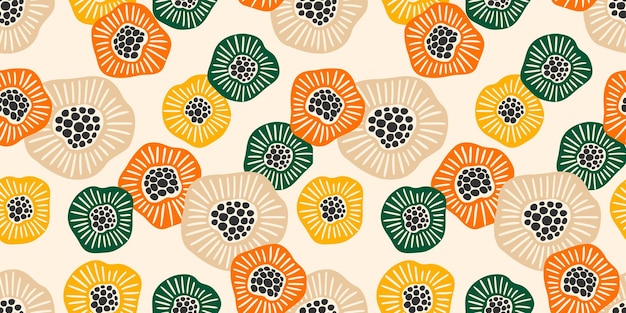 Abstract gentle seamless pattern with flowers Modern design for paper cover fabric interior decor and other use