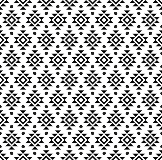 Abstract geometric American ethnic indigenous art pattern.