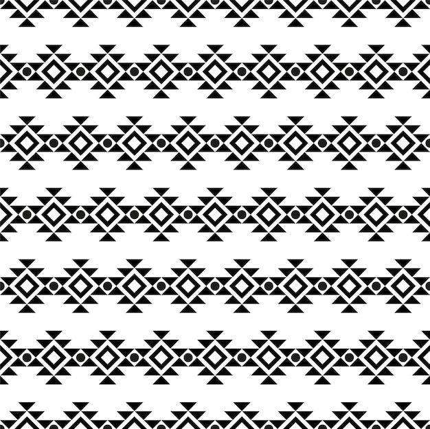 Abstract geometric American ethnic indigenous art pattern.