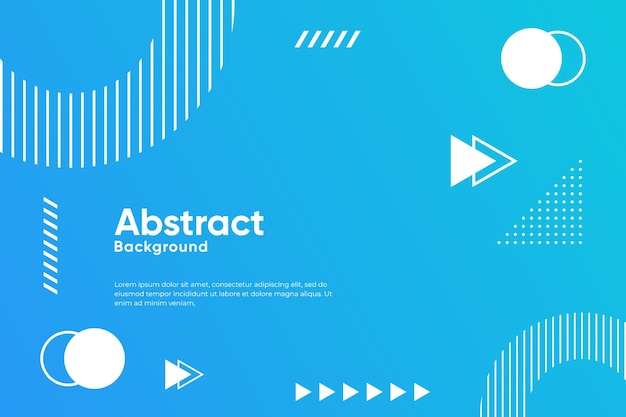 Abstract geometric background Blue gradient color Dynamic shape composition