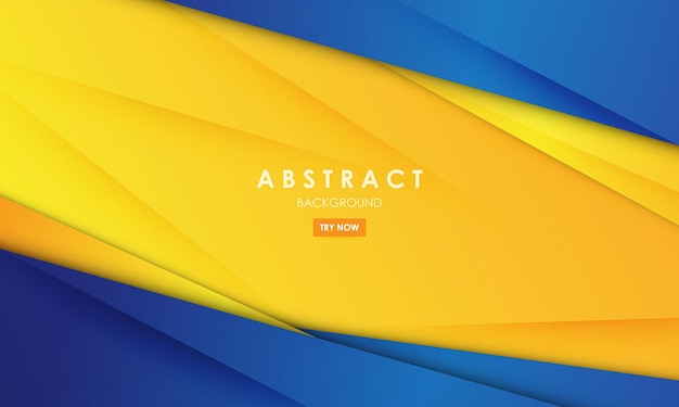 Abstract geometric background blue and yellow modern design