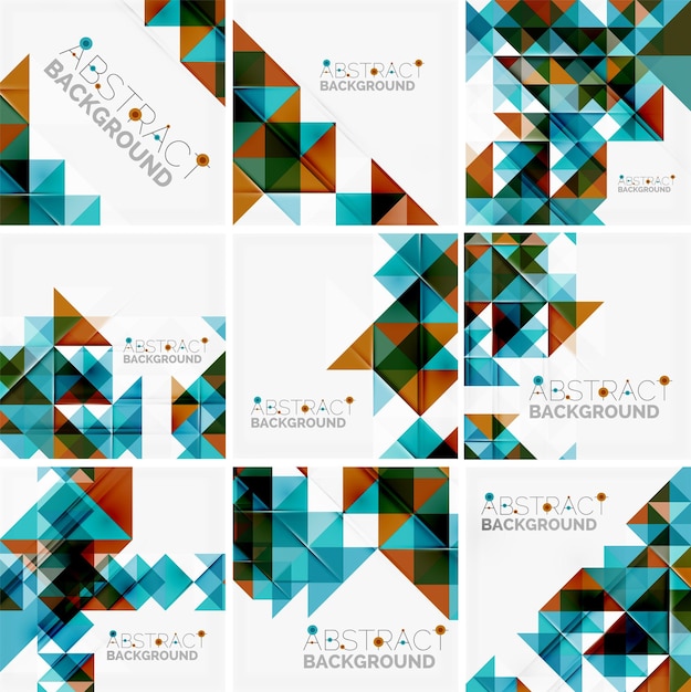 Abstract geometric background Modern overlapping triangles