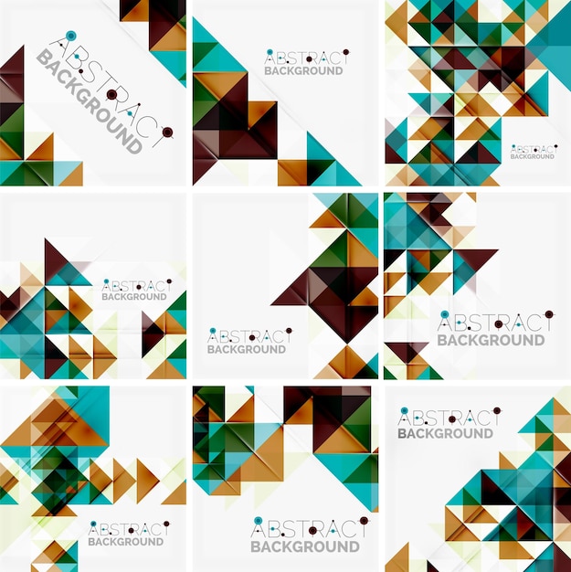 Abstract geometric background Modern overlapping triangles