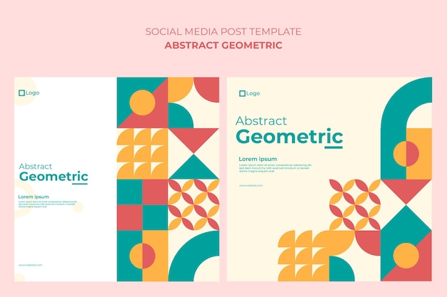 Abstract Geometric Background, Social Media Post