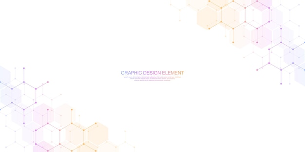 Abstract geometric background with hexagons pattern