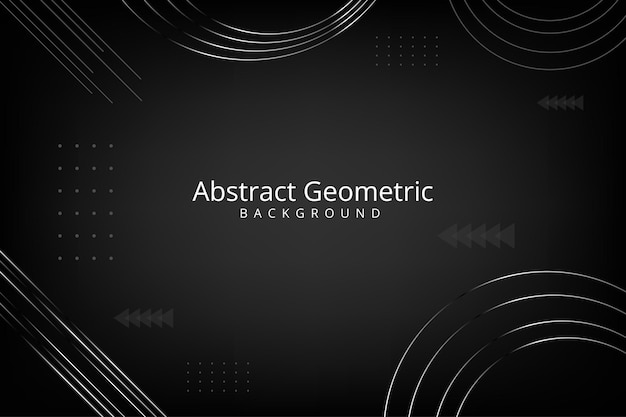 Abstract geometric background with memphis element on black