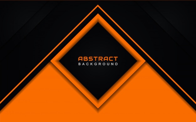 Abstract geometric background with orange and black color