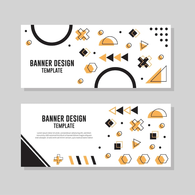 Abstract geometric banner design template Corporate business style