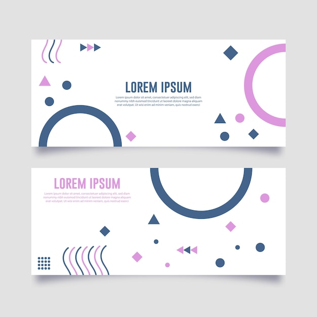 Abstract geometric banner template Design for flyer brochure or presentation Vector illustration