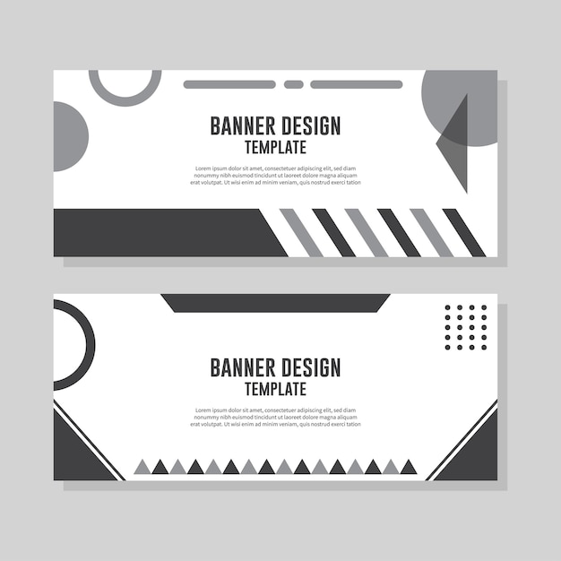 Abstract geometric banner template design