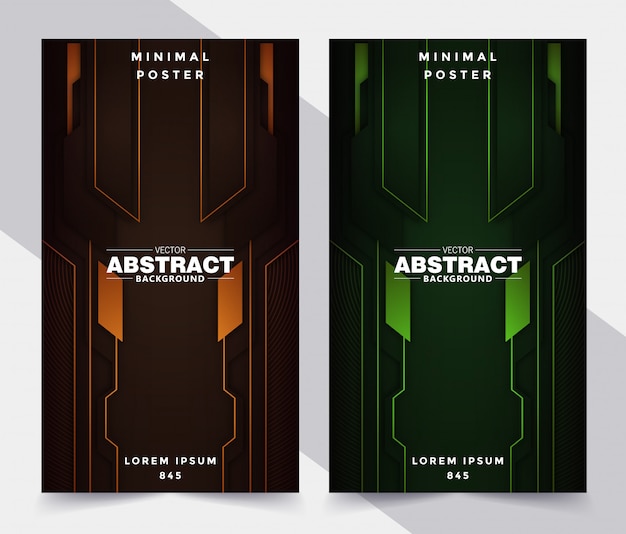 Abstract geometric banners