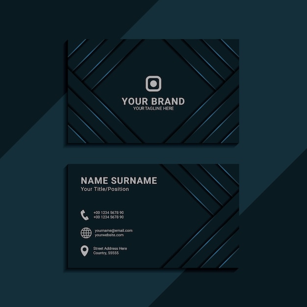 Abstract geometric business card design