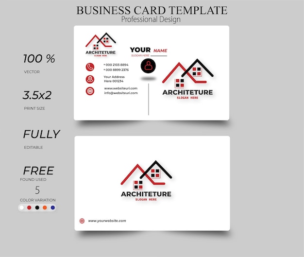 Abstract geometric business card template