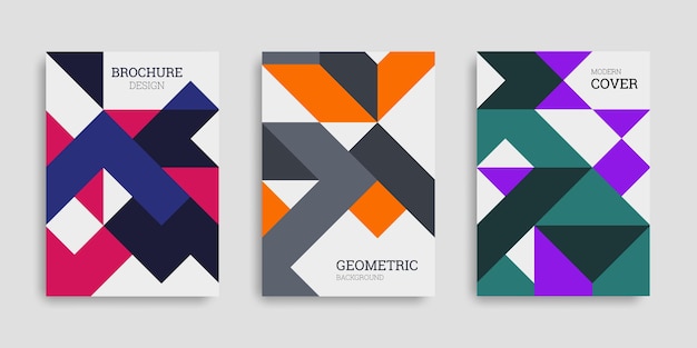 Abstract geometric business cover collection